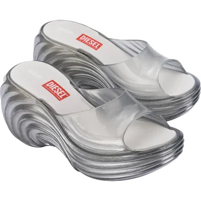 Melissa X Diesel Quantum Platform Sandals In Gray