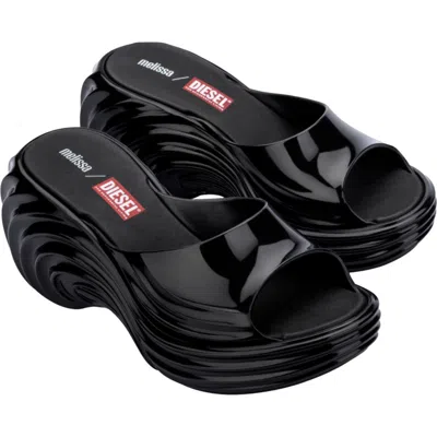 Melissa X Diesel Quantum Platform Wave Slides In Black