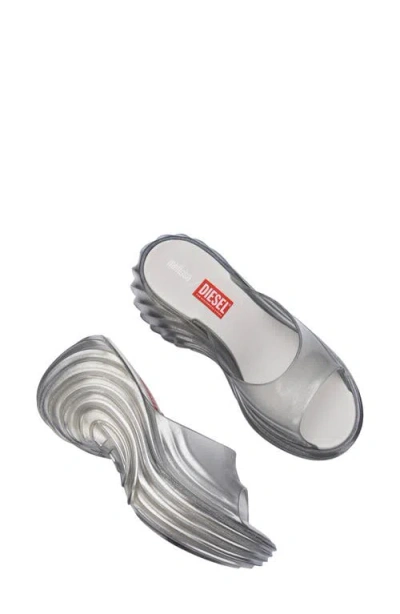 Melissa X Diesel Quantum Platform Sandals In Gray