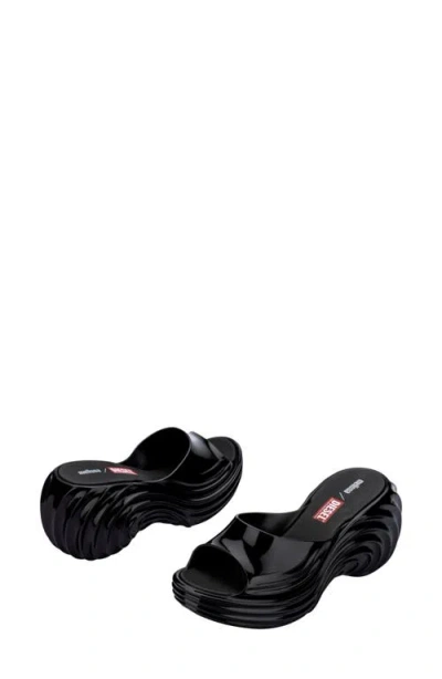 Melissa X Diesel Quantum Platform Wave Slides In Black