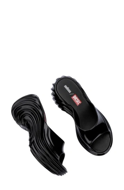 Melissa X Diesel Quantum Platform Wave Slides In Black