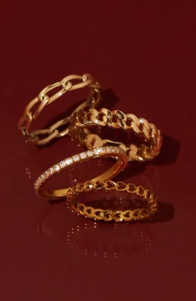 Aurate New York Open Link Ring In Gold