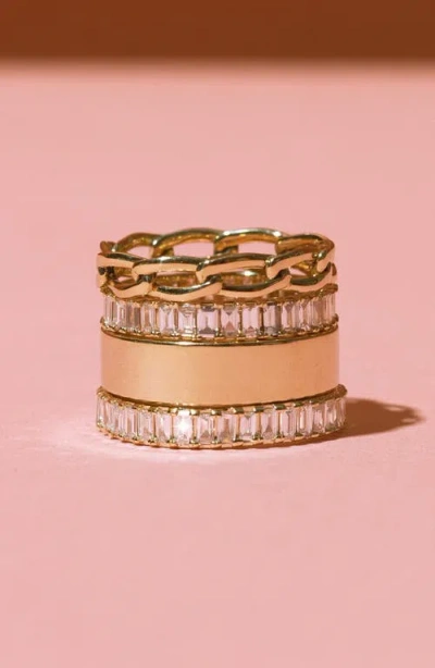 Aurate New York Open Link Ring In Gold