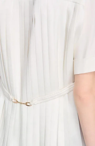 Sandro Pleated-back Oversized Shirt In White