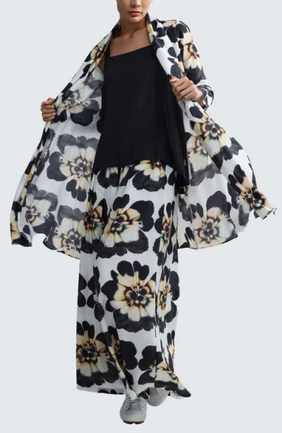 Luukaa Meliora Floral Print Open-front Duster In Multi