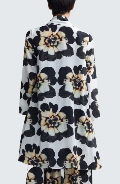 Luukaa Meliora Floral Print Open-front Duster In Multi