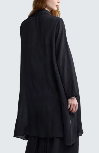 Luukaa Vivelle Shawl Collar Open-front Duster In Black