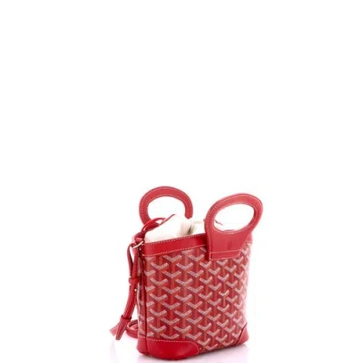 Pre-owned Goyard  Goyard Beluga Bag Coated Canvas Mini In Red