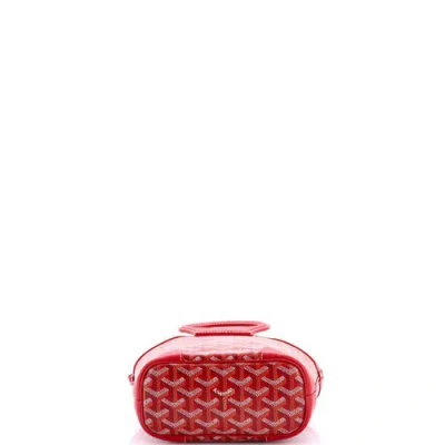 Pre-owned Goyard  Goyard Beluga Bag Coated Canvas Mini In Red