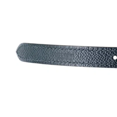 Pre-owned Hermes  Hermes Bubble Reversible Belt Leather Thin In Blue
