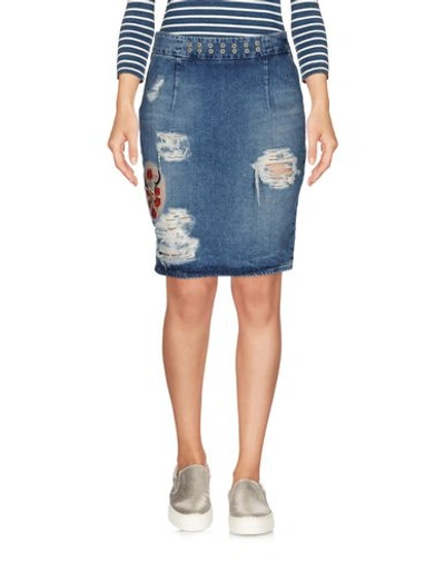 Happiness Denim Skirts In Blue