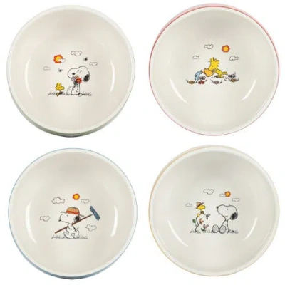 Peanuts Snoopy's Garden Patch Stackable Stoneware Bowl Set In Multi