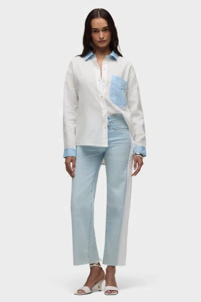 Hudson Jeans Oversized Button Down Shirt In White
