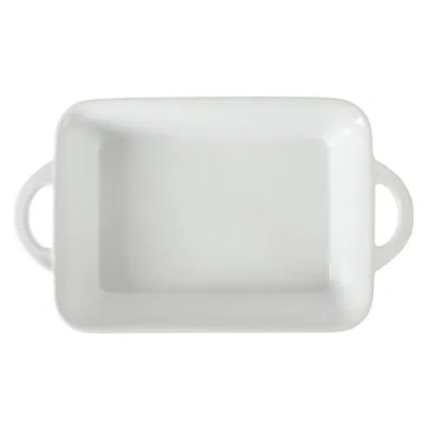 Gibson Home Gracious Dining Rectangular Stoneware Baking Dish With Handles In White