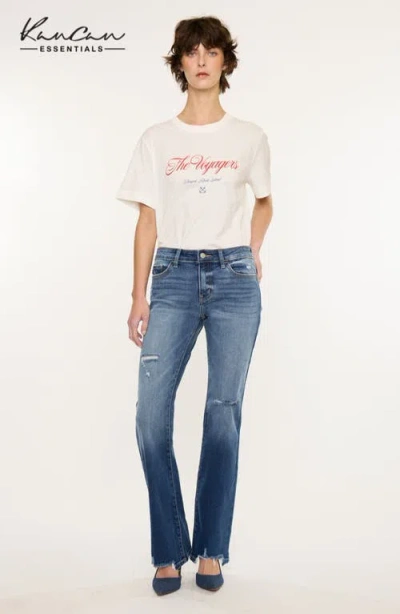 Kancan Kendra Essentials Low Rise Bootcut Jeans In Blue
