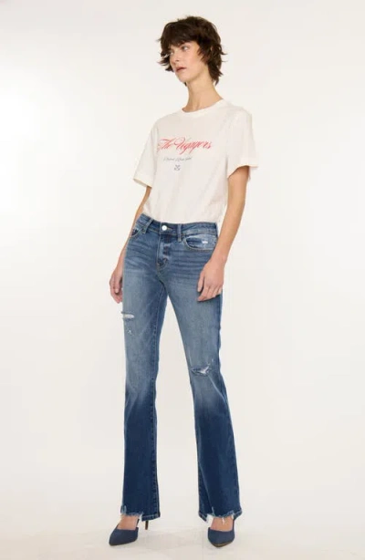 Kancan Kendra Essentials Low Rise Bootcut Jeans In Blue