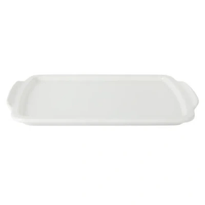 Gibson Home Gracious Dining Covered Stoneware Baking Dish In White