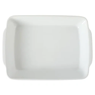 Gibson Home Gracious Dining Covered Stoneware Baking Dish In White
