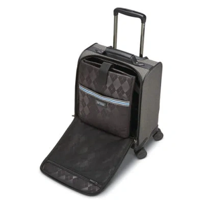 Hartmann Herringbone Deluxe Underseat Carry On Spinner In Black