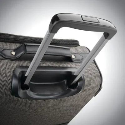 Hartmann Herringbone Deluxe Underseat Carry On Spinner In Black