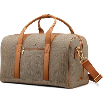 Hartmann Herringbone Deluxe Weekend Duffel In Brown