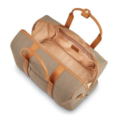 Hartmann Herringbone Deluxe Weekend Duffel In Brown
