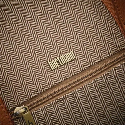 Hartmann Herringbone Deluxe Weekend Duffel In Brown