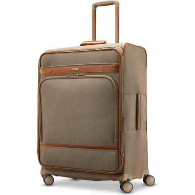 Hartmann Herringbone Deluxe Extended Journey Expandable Spinner In Brown
