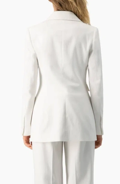 Ivonne Single-breasted Structured Tailored Blazer In White