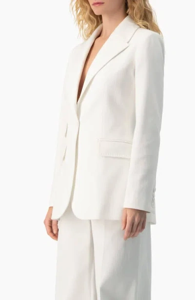 Ivonne Single-breasted Structured Tailored Blazer In White