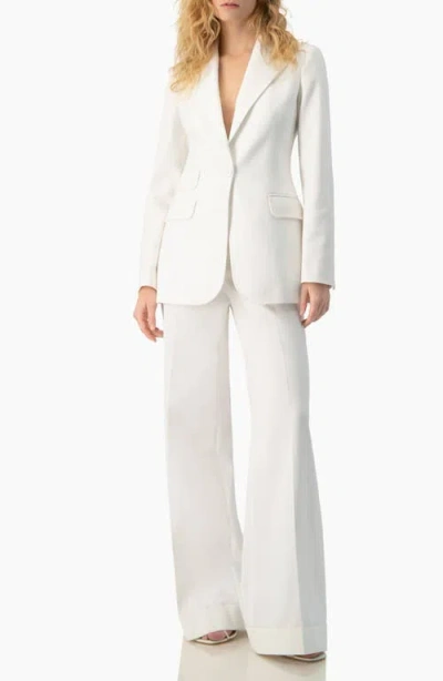 Ivonne Single-breasted Structured Tailored Blazer In White