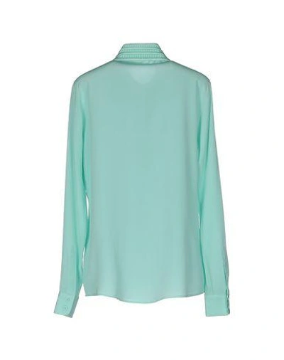 Shop Christopher Kane Silk Shirts & Blouses In Light Green