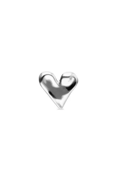 Unode50 Sterling Silver Plated Ring In The Shape Of A Heart In Metallic