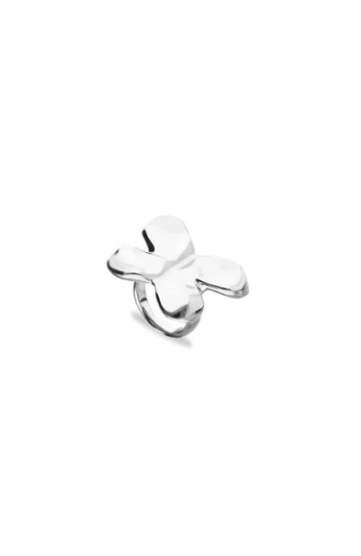 Unode50 Butterfly Ring In Metallic