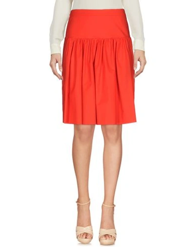 Boutique Moschino Knee Length Skirt In Red