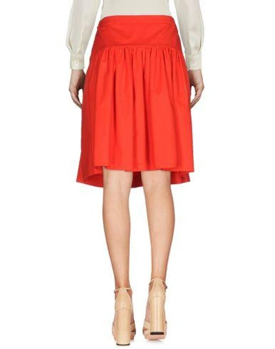 Shop Boutique Moschino Knee Length Skirt In Red
