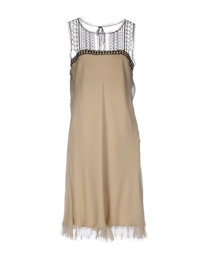 Alberta Ferretti Formal Dress In Beige