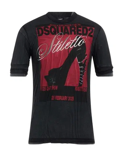 Dsquared2 Graphic-print T-shirt In Black