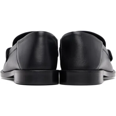 Balmain Sync Smooth-leather Loafers In Black