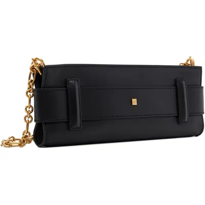 Balmain Black Anthem Smooth Leather Clutch In Black