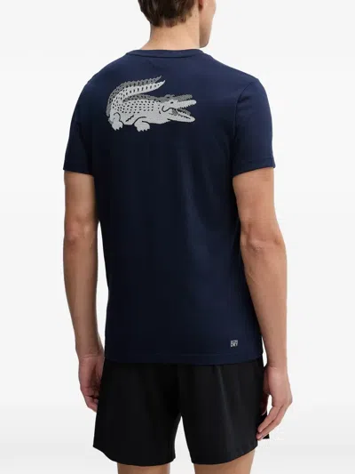Lacoste Logo-patch T-shirt In Blue