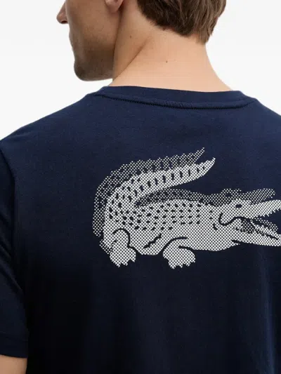 Lacoste Logo-patch T-shirt In Blue