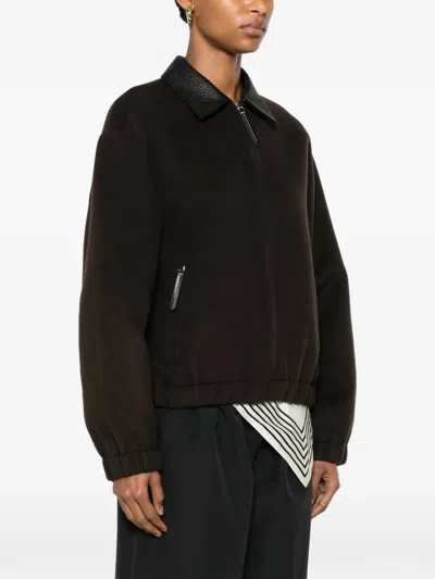 Sandro Long-sleeve Wool Coat In Black