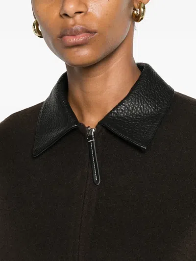 Sandro Long-sleeve Wool Coat In Black