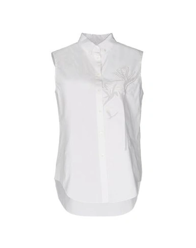 Maiyet Solid Color Shirts & Blouses In White