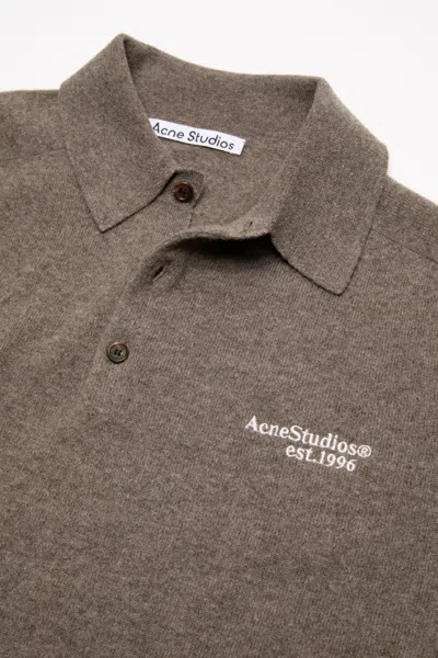 Acne Studios Wool Knit Polo In Multi
