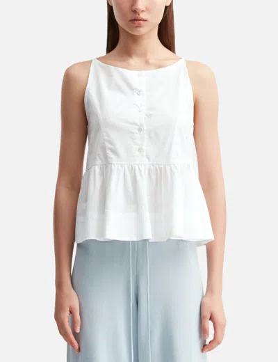Glowny G Ruffled Button Blouse In White