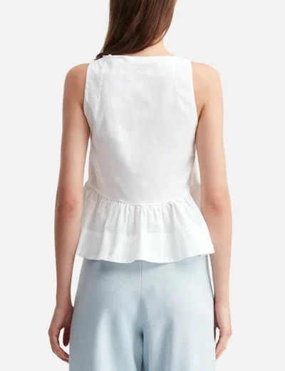 Glowny G Ruffled Button Blouse In White