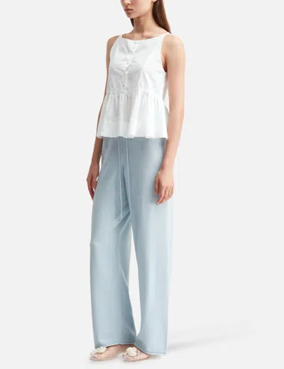 Glowny G Ruffled Button Blouse In White