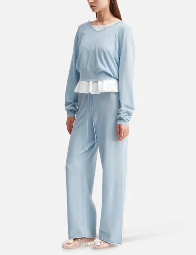 Glowny G Hug Knit Pants In Blue